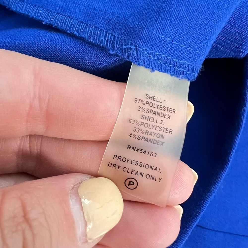 š„5 for $25 saleš„ Calvin Klein Drape Floating Top ColorāBlock Overlay Dress - Picture 7 of 8